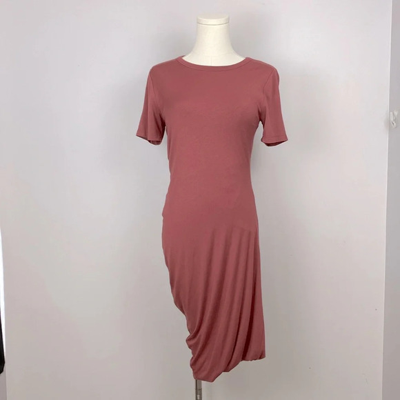 SEN Allistair Jersey T Shirt Dress with side ruching - Picture 1 of 11